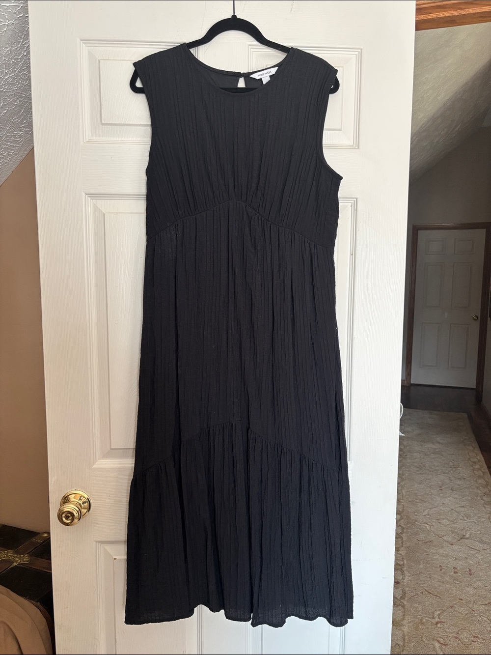 Nine West Black Sleeveless Maxi Dress